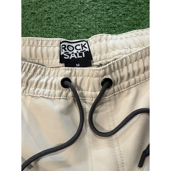 ROCK SALT Mens Tan Cream Cargo Jogger Pants Size M Utility Drawstring Waist - Picture 5 of 8